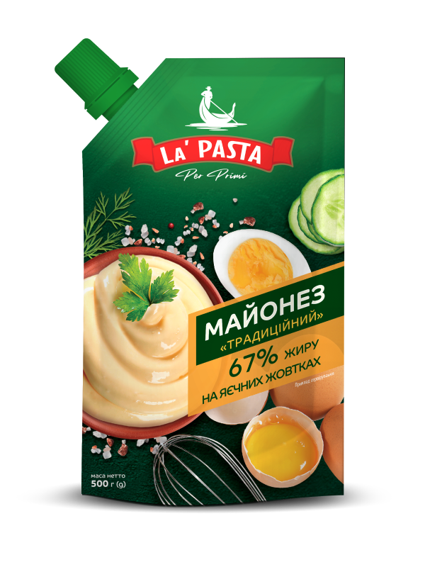 Майонезний соус “Легкий” 30%  “La Pasta” 500 гр дой пак(18 шт. в ящ.)