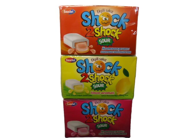 Жуйка Shok 2 Shok Яблуко блок 100шт