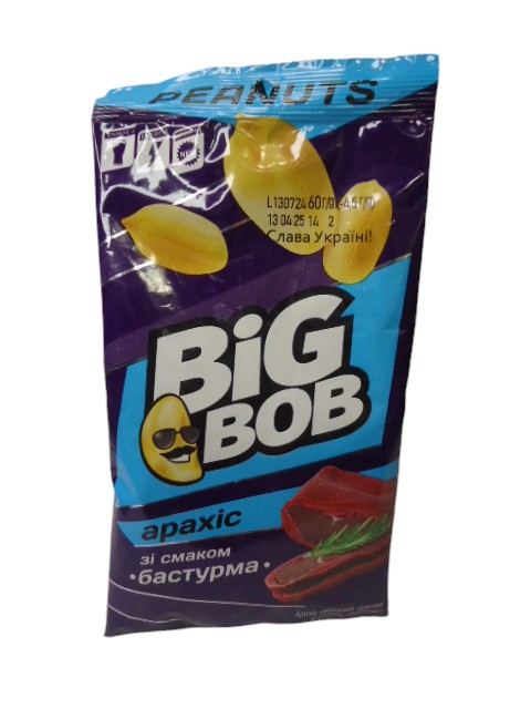 Арахіс BIG BOB бастурма 60г (в ящ. 95 шт)