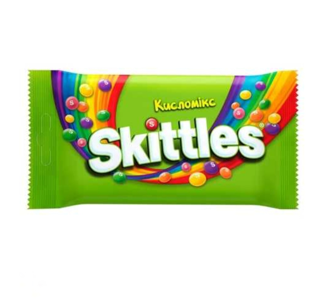 Драже SKITTELS кисломікс 38гр. ЗЕЛЕНИЙ (уп.14шт.)