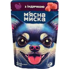 Корм для собак М’ясна Миска з індичкою 100г (ящ.24шт)