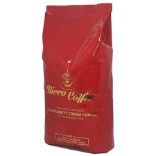 Кава зернова Ricco Crema Красний 1 кг.  (ящ.10 шт.)