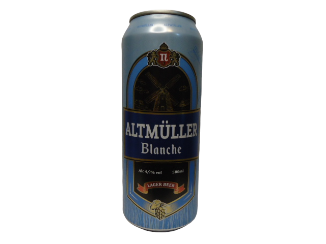 Пиво AltMuller Blanche світле нефільтроване 0,5л з/б (ящ.12шт.) СИНІЙ