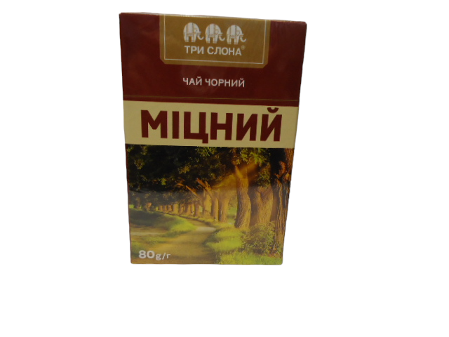 Чай Міцний ДСТУ чорний байховий листовий 80г КАРТОН (ящ.16 шт.) КАРТОН