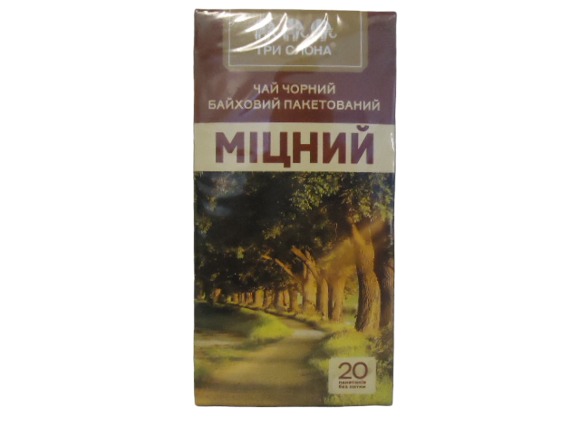 Чай Міцний ДСТУ чорний дрібний ф/п без нитки 20пак. (ящ.36 шт.)