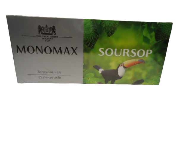 Чай МОНОМАХ 25 пак зелений SOURSOP з ниткою (ящ.18 шт.)