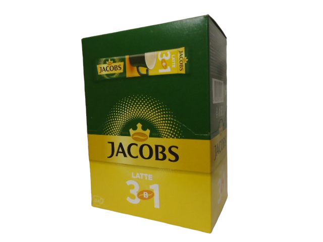 Кава  Jacobs 3 в1  Latte 13 г блок 24 шт. ЖОВТИЙ