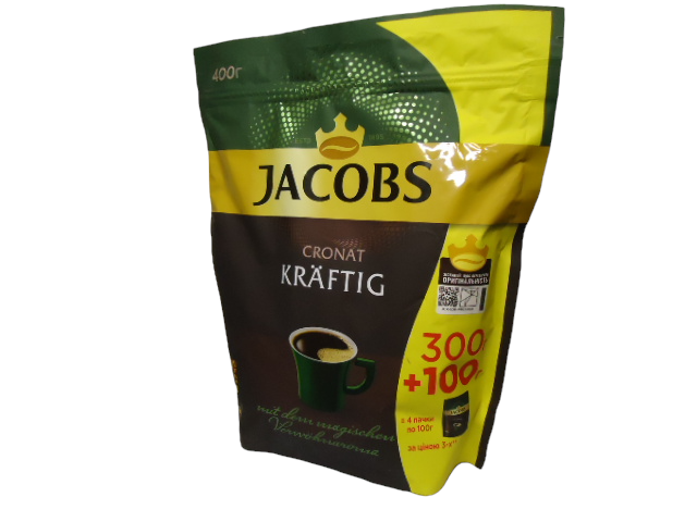 Кава  розчинна Jacobs 400 г Кронат Крафтиг м/уп