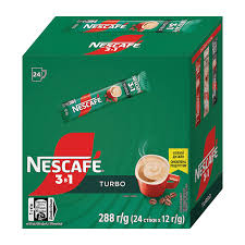 Кава Nescafe 3 в1 Turbo (БЛОК 24 шт.) зелений