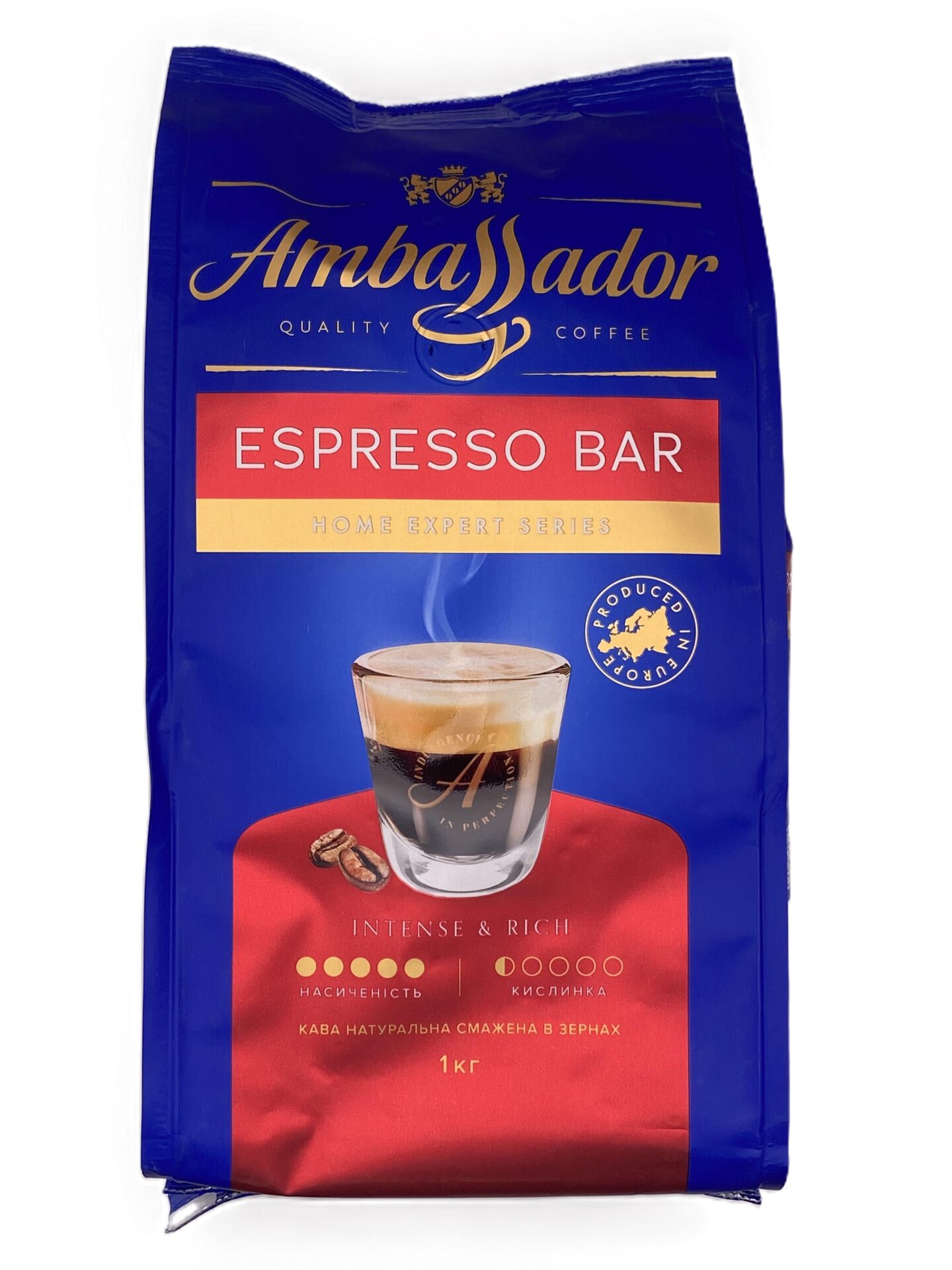 Кава зернова Ambassador ESPRESSO BAR 1 кг. 100%Робуста (ящ.6 шт.)