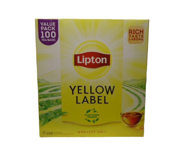 Чай Lipton Yellov Label 100пак.(в ящ.16 шт)