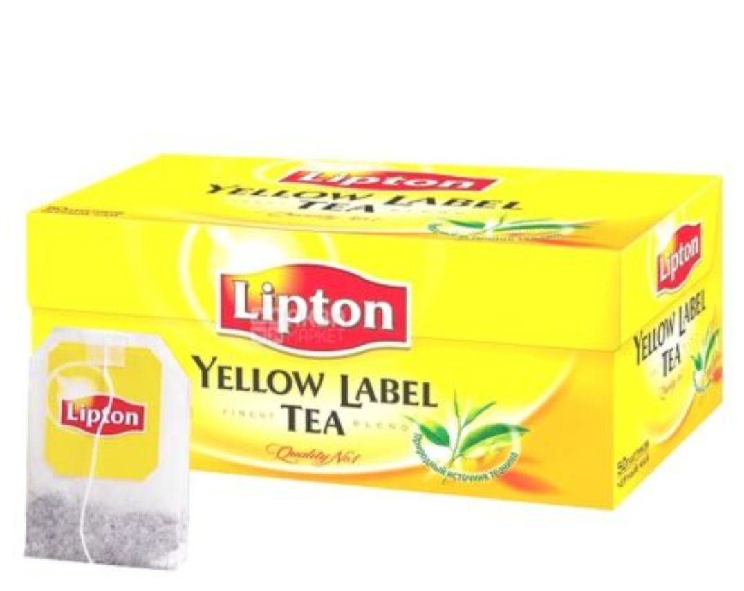 Чай Lipton Yellov Label 50 пак.(в ящ.16 шт)