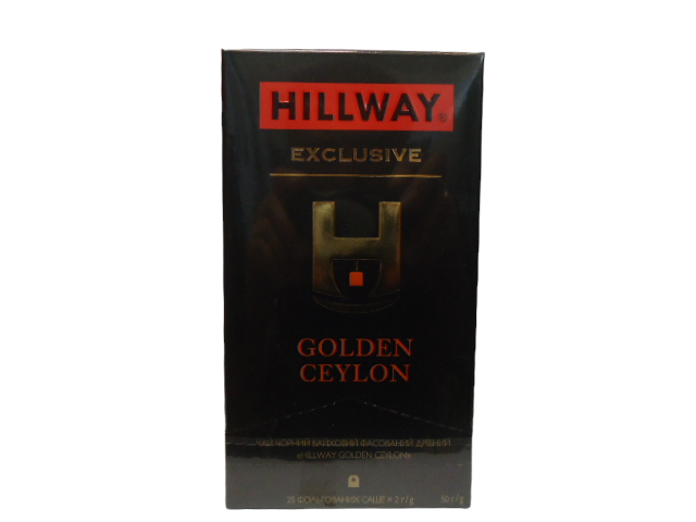 Чай HILLWAY Exclusive Golden Ceylon чорний КОНВЕРТ 25 пак. (в ящ.12 шт.)