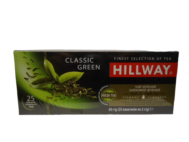 Чай HILLWAY Класичний зелений 25 пак.(ящ.24шт.)