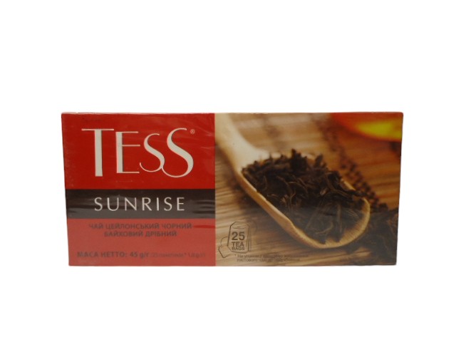 Чай TESS Sunrise 25пак. чорний крупнолистовий (ящ.24 шт.)