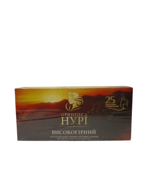 Чай Принцеса Нурі Високогірний 25пак. з ниткою (в ящ.24шт.)