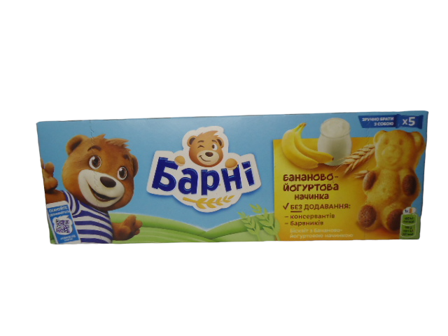 Бісквіт Барні Банан 150гр. (в ящ.24шт.)