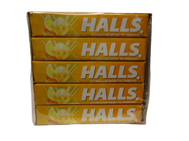 Карамель HALLS мед та лимон (20 шт.)