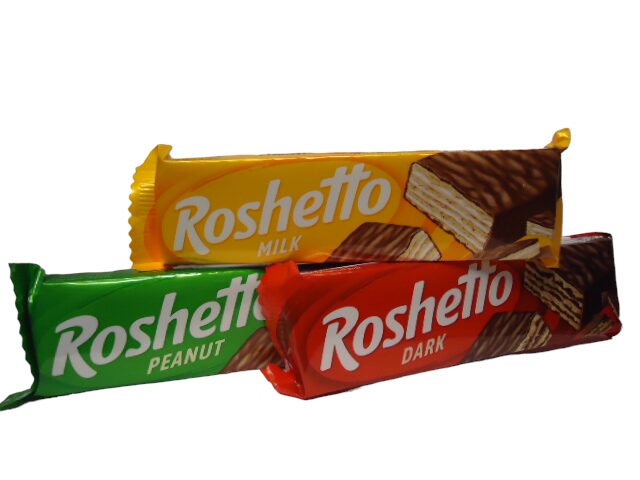 ВАФЕЛЬНІ батончики  ROSHETTO milk 34г (ящ.25 шт.)
