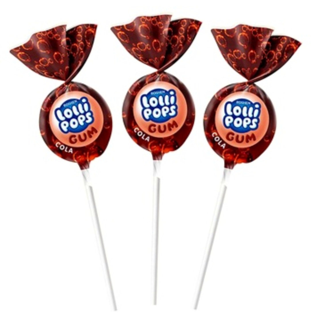 КАРАМЕЛЬ РОШЕН  Lollipops GUM Cola  (в ящ.9 шт.)