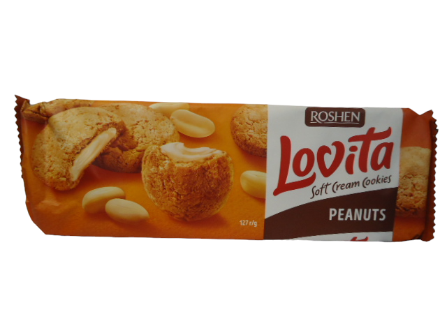 Печиво РОШЕН  Lovita Soft Cookies Peanut 127гр. (в ящ.18 шт.)
