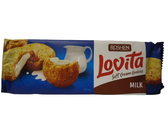 Печиво РОШЕН  Lovita Soft Cream Cookies milk 127гр. (в ящ.18 шт.)