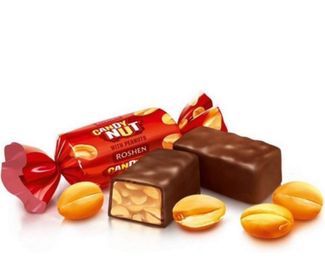 Цукерки РОШЕН Candy Nut  1кг. Красний (в ящ.8 кг.)