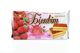 Бісквіт ХБФ Малина – Вершки 330 гр.(ящ.8 шт.)