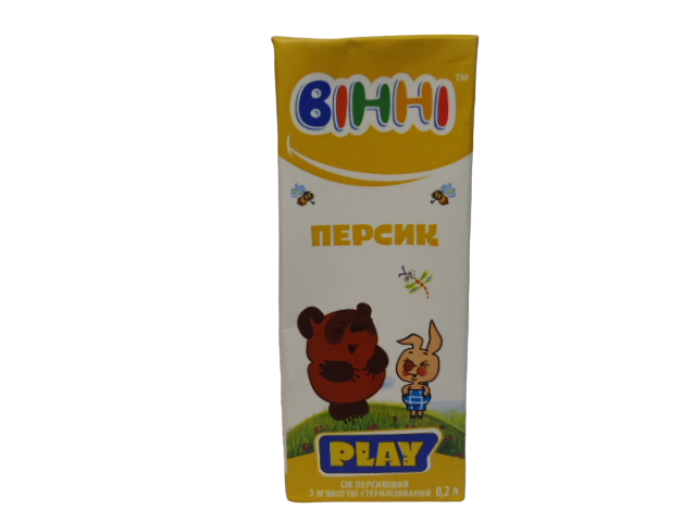 Сік Вінні Персик 0,2 л. (уп.27 шт.)