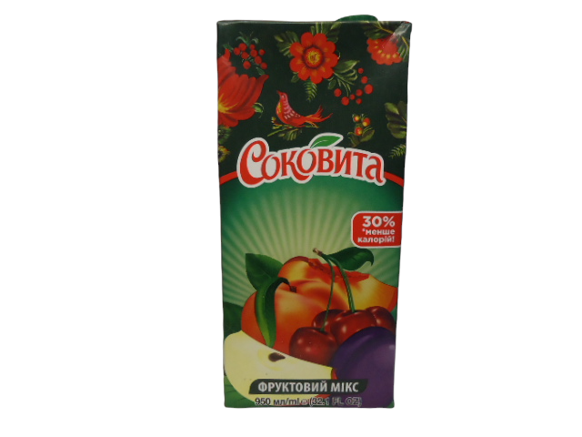 Сік ТМ Соковита  Фруктовий мікс 0,95л. (в уп.12 шт.)