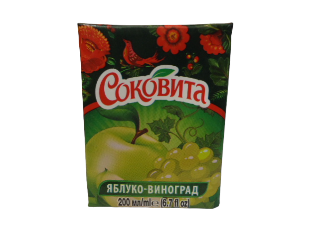 Сік ТМ Соковита 0,2л. Виноград – яблуко (в уп.27 шт.)