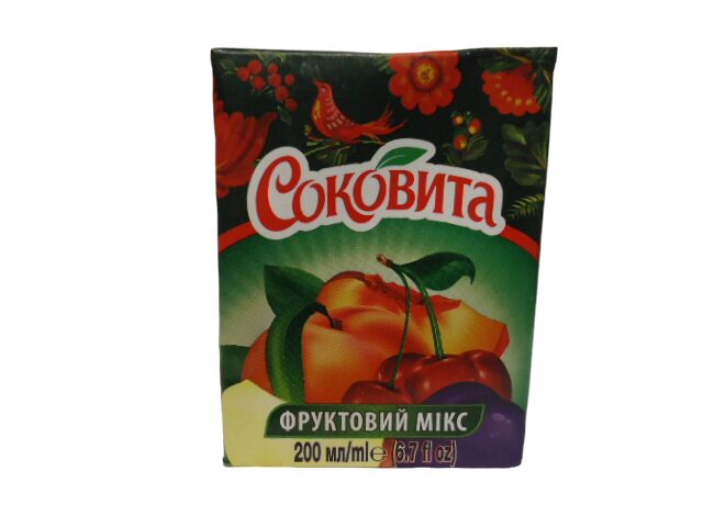 Сік ТМ Соковита 0,2л. Фруктовий мікс (в уп.27 шт.)