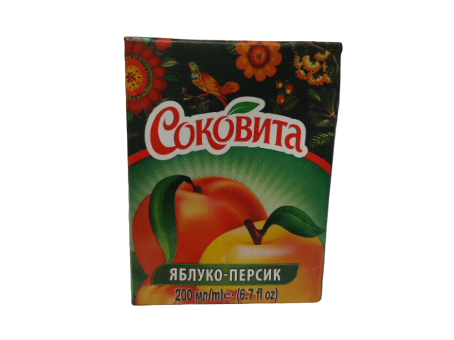 Сік ТМ Соковита 0,2л. Яблоко – Персик (в уп.27 шт.)