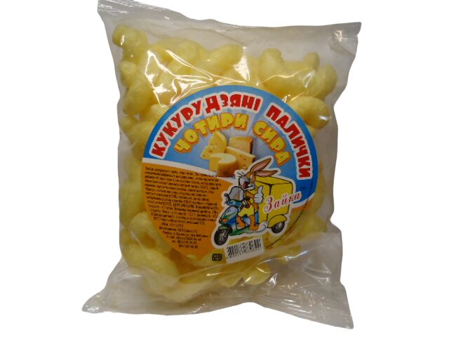 Кукурудзяні палички ТМ Зайка 45гр сир (в уп.12 шт.)