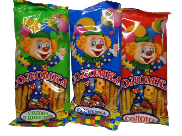 Соломка Клоун солодка 40гр. (ящ.60шт.)
