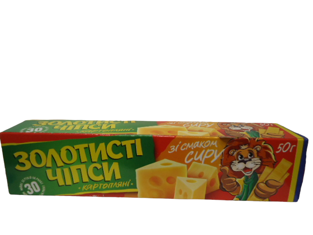 Чіпси Золотисті Васабі 50гр. (ящ.66шт.)