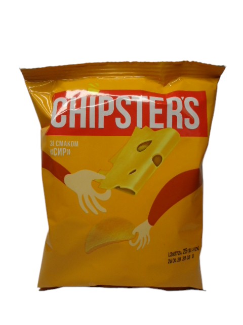 Чіпси Chipster`s 25гр. смак Сир  (в ящ.56 шт.)
