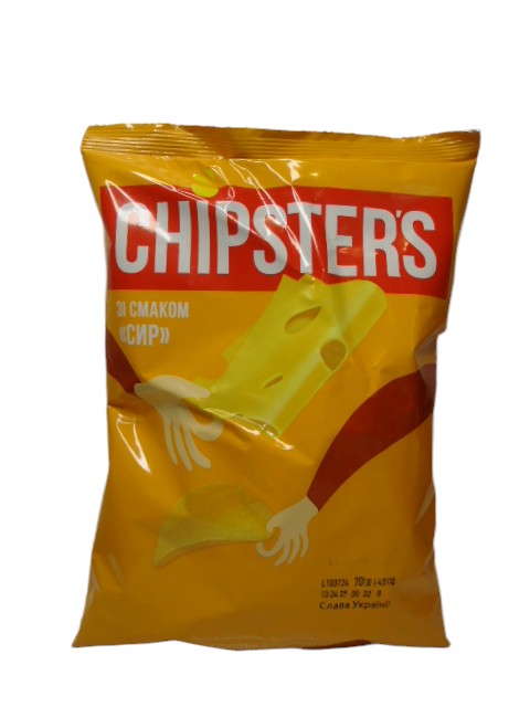 Чіпси Chipster`s 60гр. смак сиру (в ящ.28 шт.)