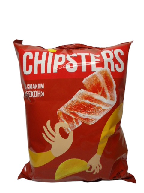 Чіпси Chipster`s смак бекону 110гр. (в ящ.16 шт.)