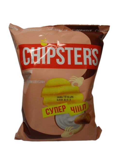 Чіпси Chipster`s смак грибів у вершковому соусі 95гр. (в ящ.16 шт.)