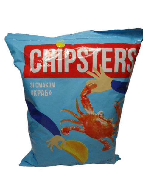 Чіпси Chipster`s смак крабу 100гр. (в ящ.16 шт.)