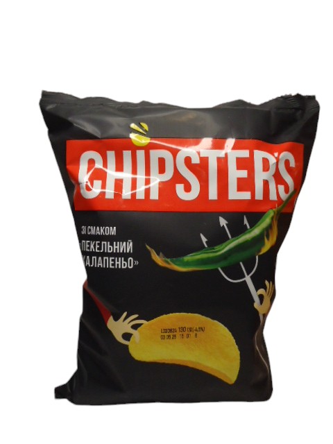 Чіпси Chipster`s смак Пекельний халапеньо 110гр ( 16шт. в ящ.)