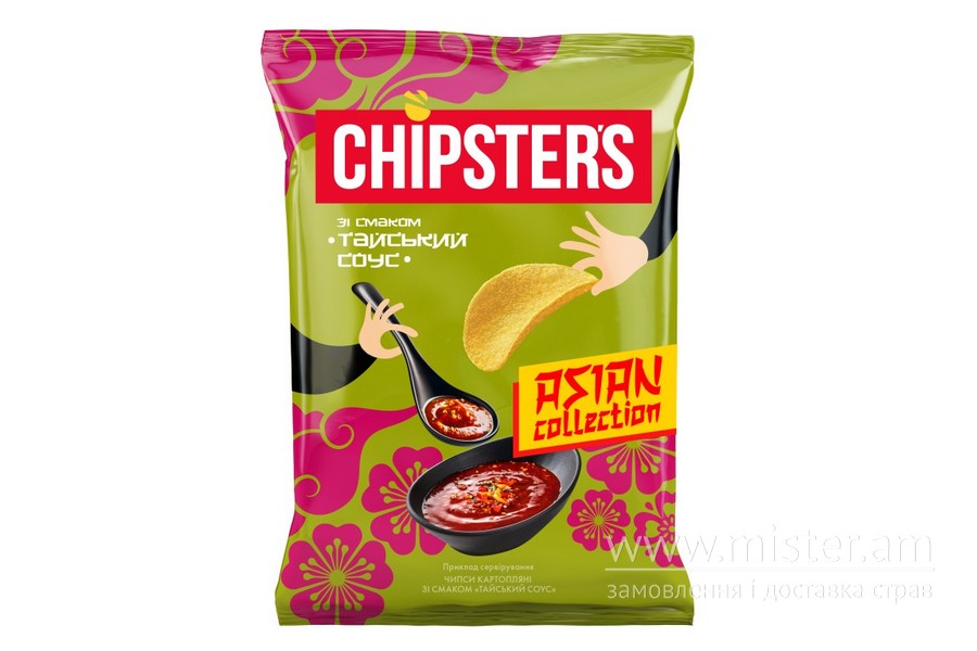 Чіпси Chipster`s смак Тайський соус 100гр ( 16шт. в ящ.)