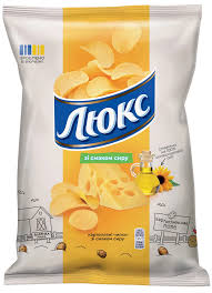 Чіпси ЛЮКС 125 гр. зі смаком сиру (ящ.22 шт.)