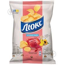 Чіпси ЛЮКС 125гр. зі смаком краба (ящ.22шт.)