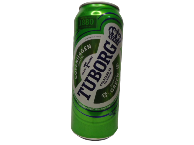 Пиво Tuborg Green 0.5л З/БАНКА (уп.24 шт.)