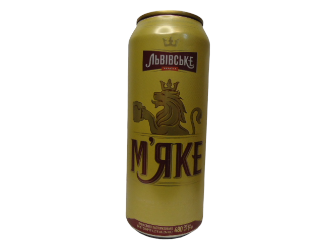 Пиво Львівське РОЗЛИВНЕ М’ЯКЕ 0.48 л. З/БАНКА (уп.24 шт.)