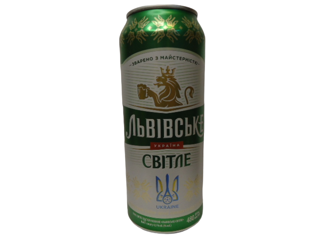 Пиво Львівське світле  0,48л З/БАНКА (уп.24 шт.)