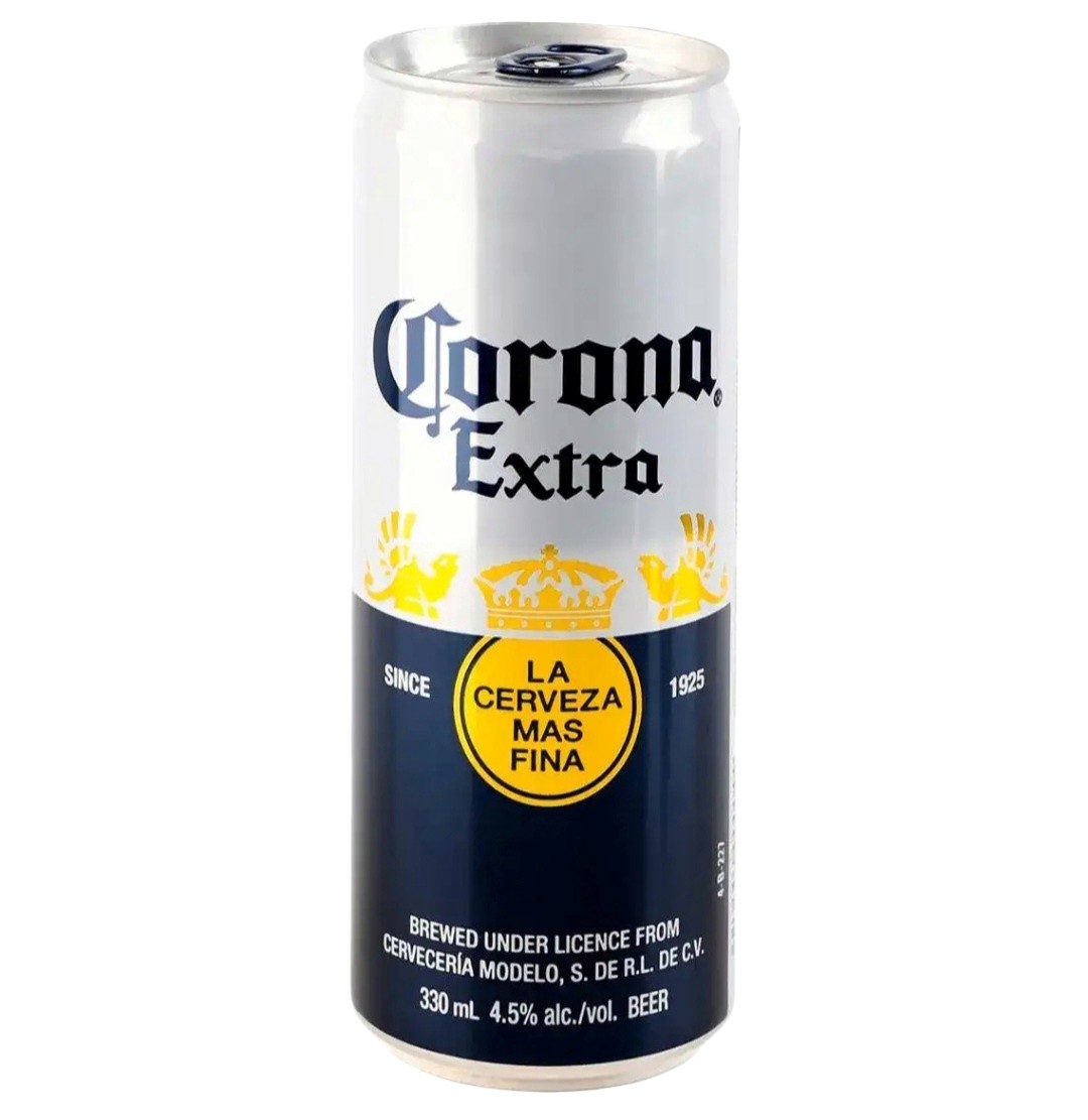 Пиво Corona Extra З/БАНКА світле 0,33л (уп. 24 шт.)