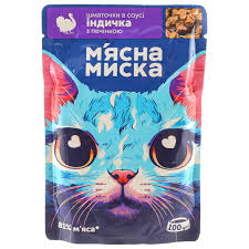 Корм для котів М’ясна Миска з індичкою і печінкою 100г (ящ.24шт)